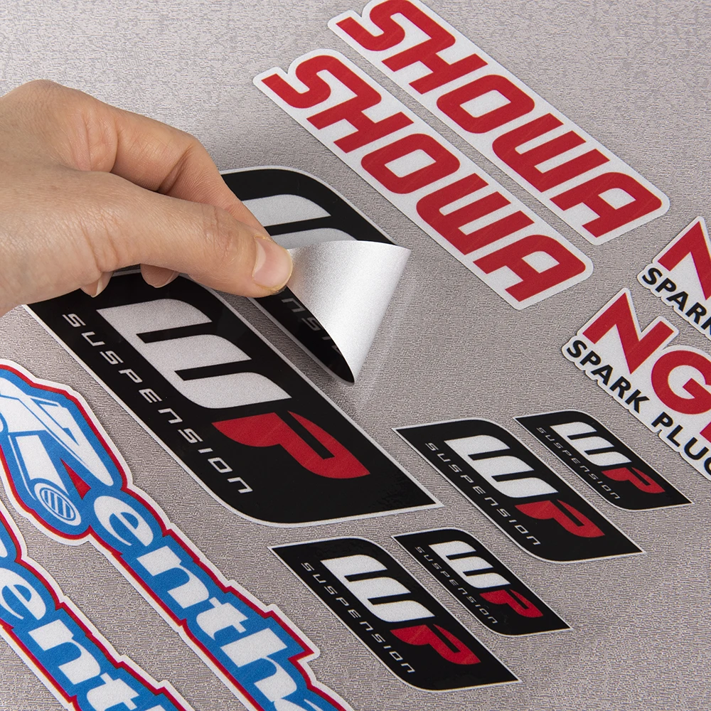 Reflektierende WP Showa Renthal Gabel Aufkleber Suspension Shocker Dämpfer Motorrad Aufkleber für Duke RC KTM 200/390/690 Kawasaki Honda – Detail 10