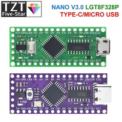 LGT8F328P-LQFP32 MiniEVB TYPE-C MICRO USB Compatible With ATMEGA328 Nano V3.0 LGT8F328P CH9340C / HT42B534-1 SOP16 For Arduino