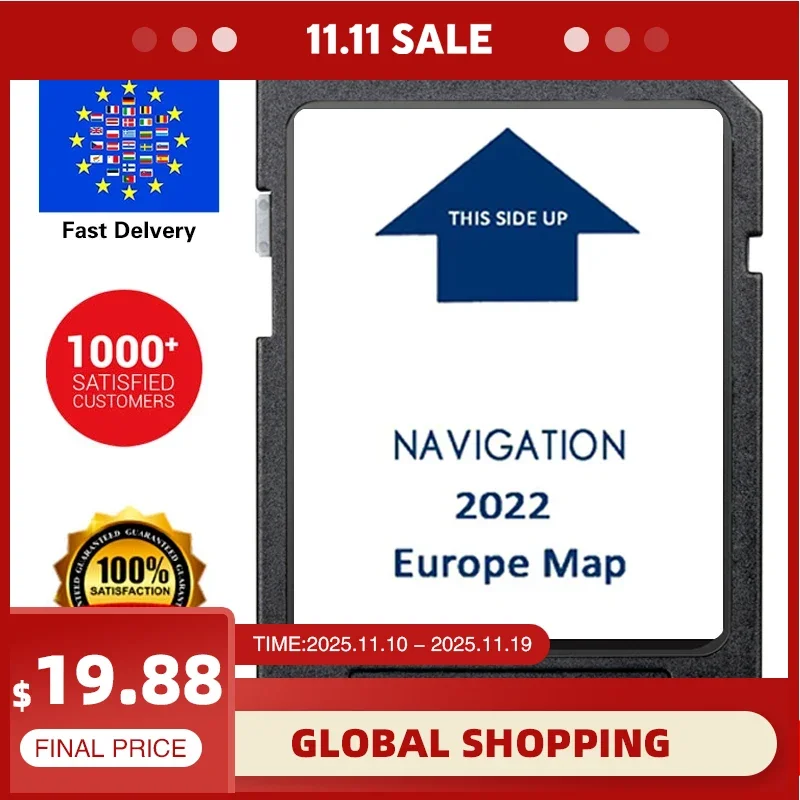 

for IVECO XP Daily Car Full Capacity Europe Map Version Software 2022 New GPS Navigation SD Card