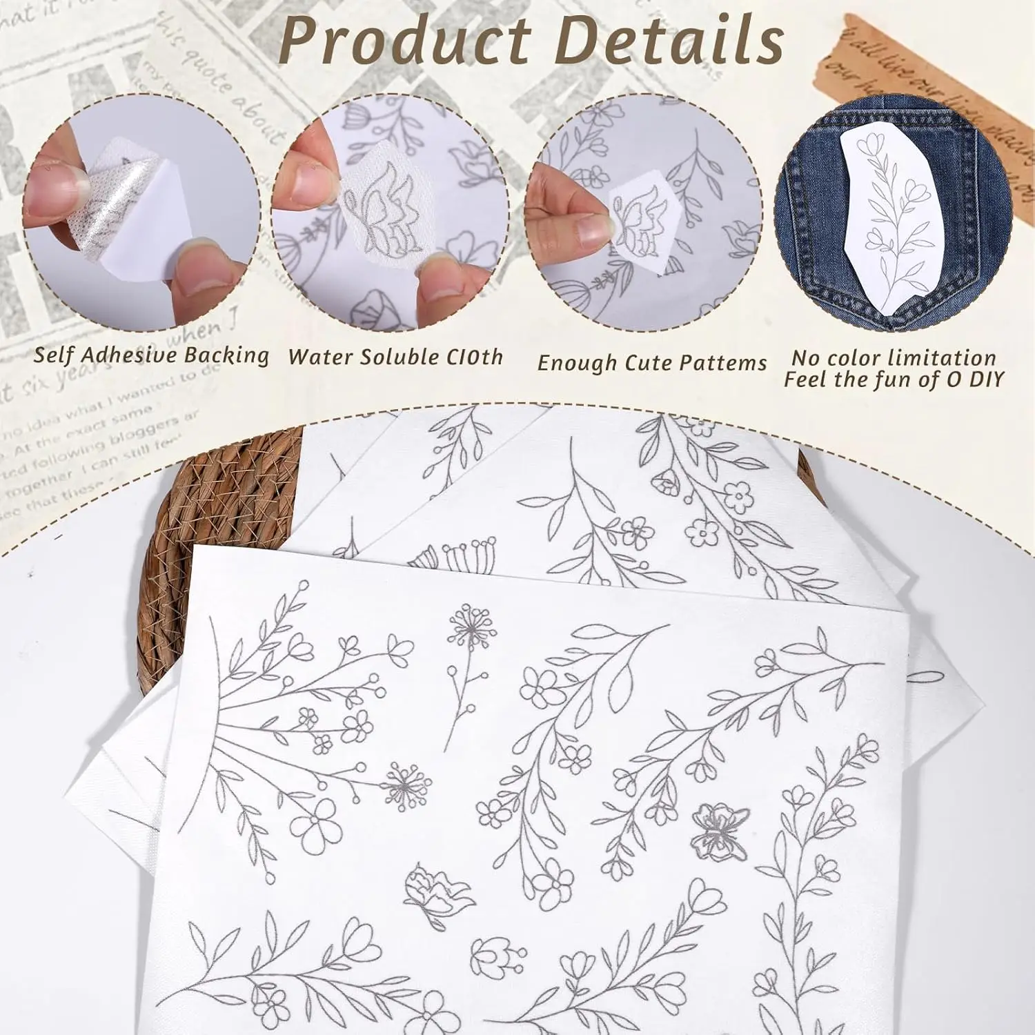 Papel de Bordado Solúvel em Ág - Embroidery Lovers avaliação e preço