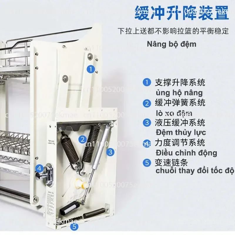 304 Stainless Steel Dishes, Lifting Baskets, Hanging Cabinets, Pull-down Lifting Cabinets,