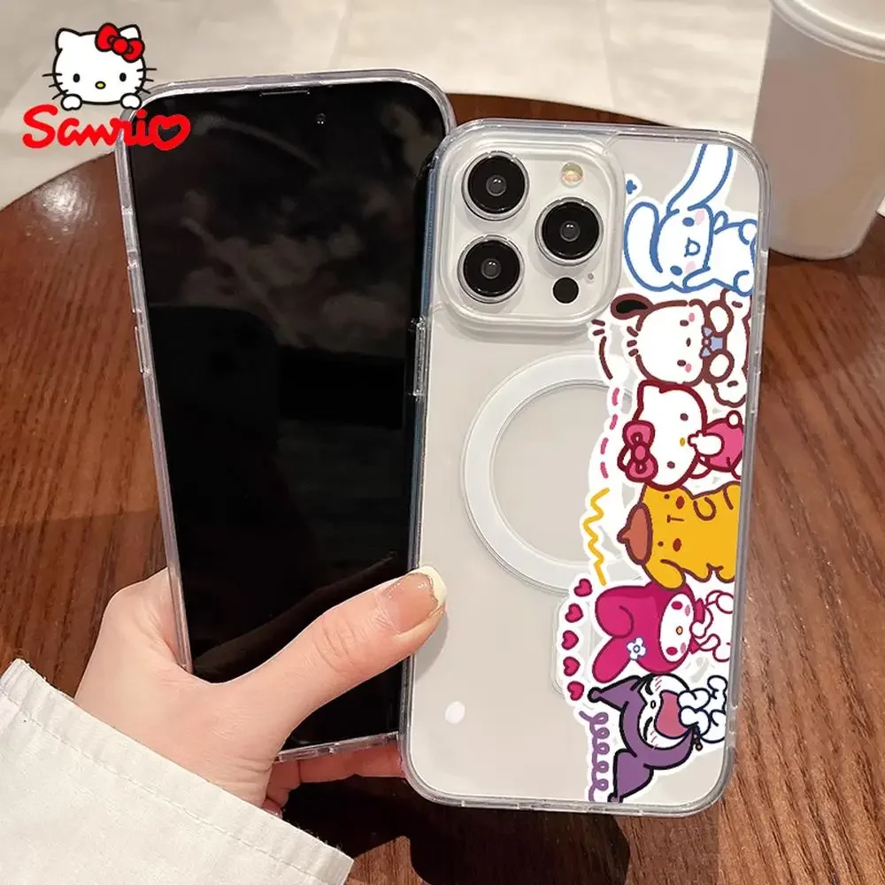 Sanrio Kt fundas para Iphone 16/15/14/13/12/11/x/xs/xs Max/pro Max mujer Iphone 13 funda Sanrio Hellokitty Anime accesorio regalo