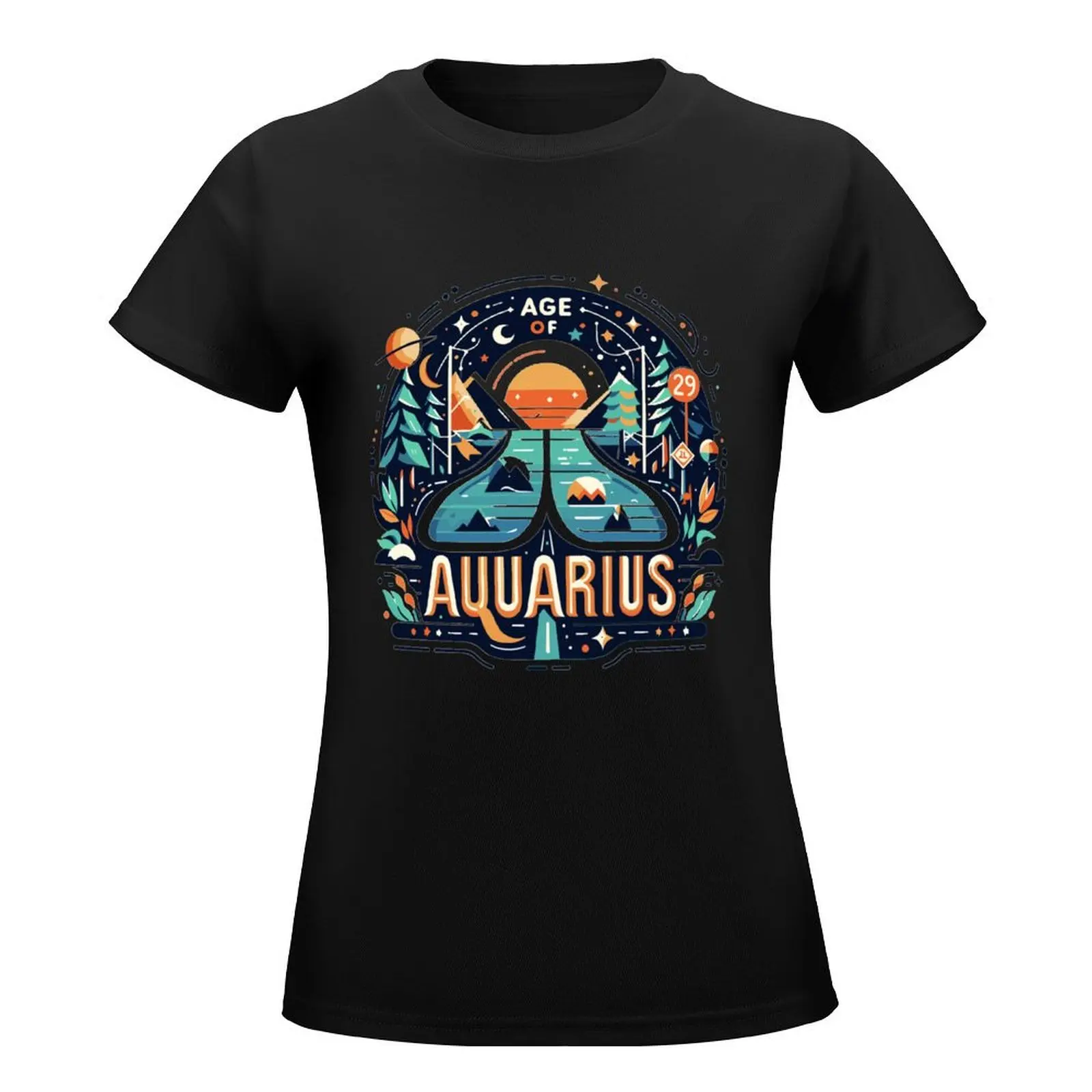 the Age of Aquarius T-Shirt customizeds vintage oversized t-shirt dress for Women graphic