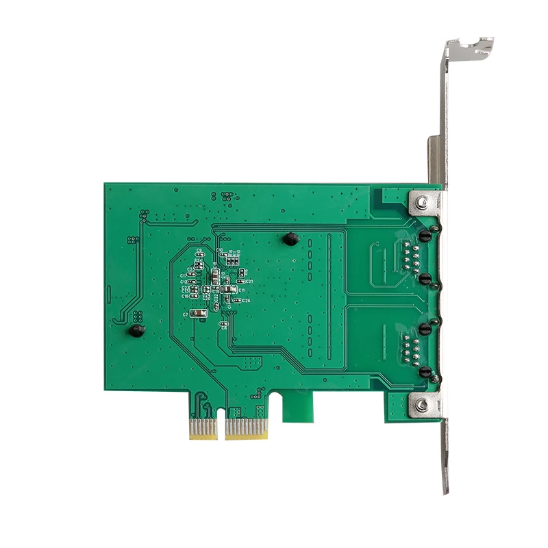 Adaptador de porta dupla PCIe Gigabit NIC 10/100/1000M Placa de rede PCIe1X 1G Intel/82571 Adaptador de servidor