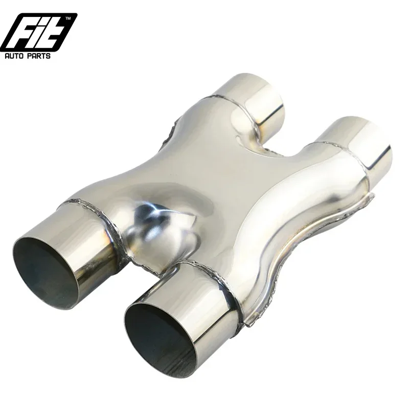 

Stainless Steel X-PIPE 2.5'' 3'' Inlet/Outlet Car Exhaust Dual Crossover X pipe Universal Exhaust System Four Way Pipe