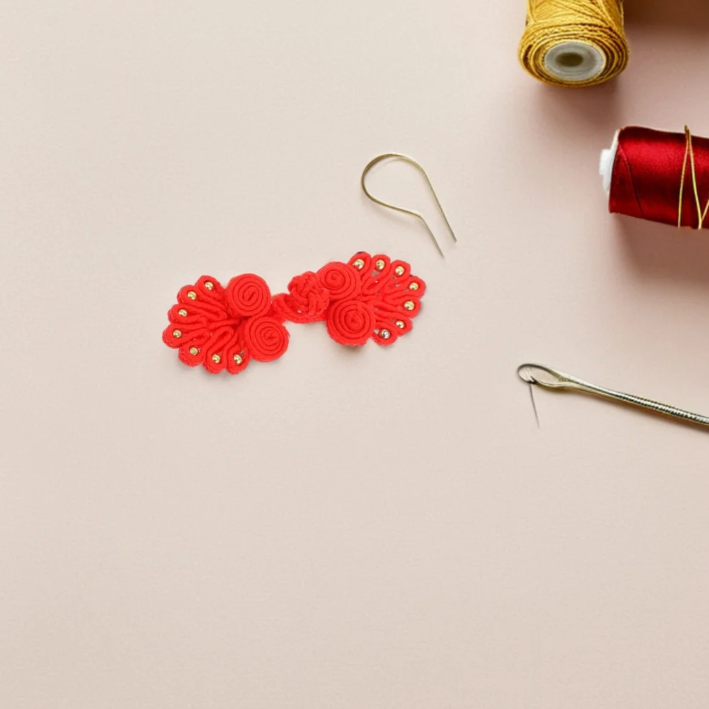 

10Pcs Chinese Closure Button Decorative Handfu Clasps for DIY Clothing Cheongsam Cardigan Sweater Outfit Cheongsam Buttons