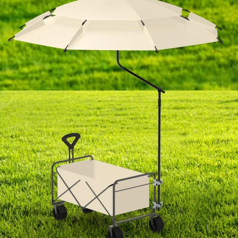 Outdoor Camping Sunshade Parasol Fishing Free Installation-Free Black Rubber Umbrella Lazy Tent Camper Sunshade