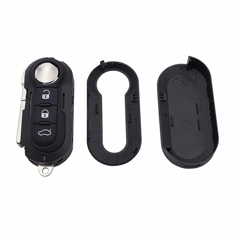 Cocolockey New Design Car Remote Key Shell Case for Fiat 500 Panda Punto Bravo Stilo Ducato Flip Remote Key 3 Button SIP22 Blade