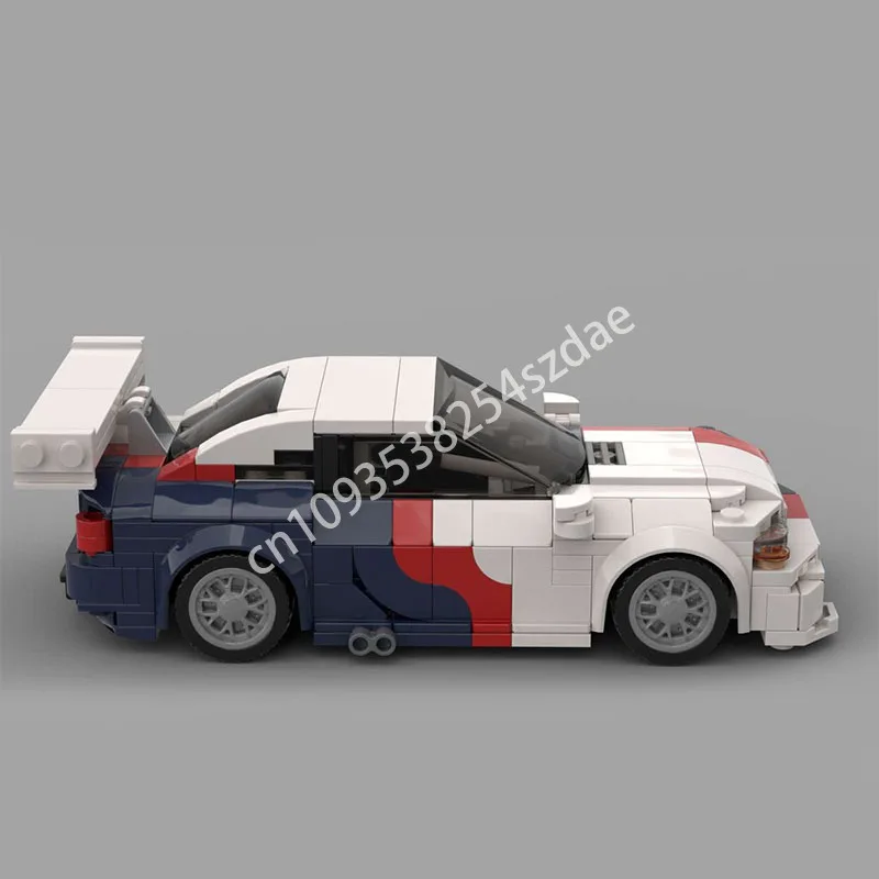

384 шт. MOC Bmwss M3 E46 Gtr 24h Nürburgring City Champions супер автомобильные строительные блоки для подростков, конструкция пластика, образовательные