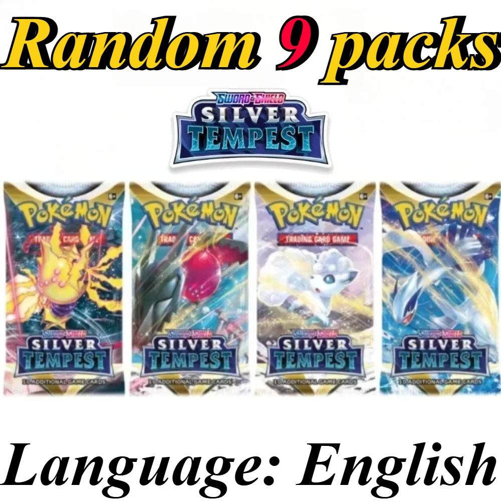9 Packungen Pokémon-Kartenpakete Bright Stars Prismatic Evolutions, PALDEAN FATES, Englische Erweiterungspakete, Battle Transaction Card Geschenkset – Detail 13