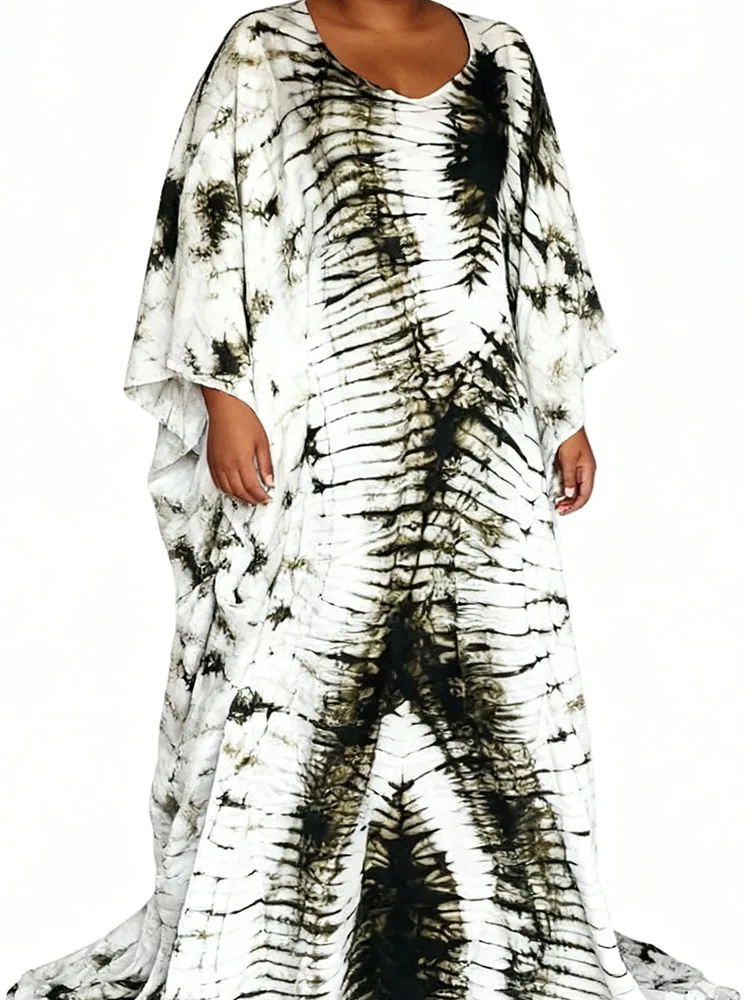 

New Design Fashion African Dresses for Women, Printed Ankara Long Boubou Kaftan, Ramadan Party Gown