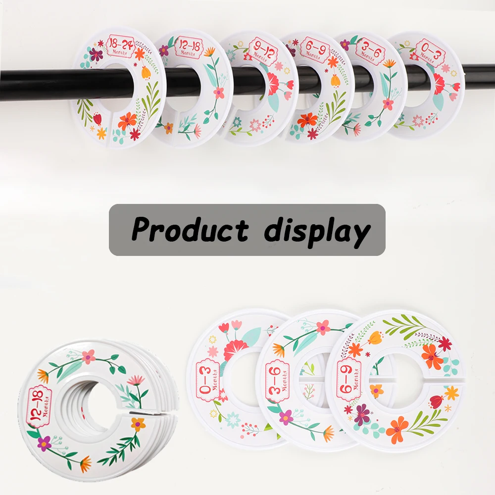 6/8/12 pcs Baby Closet Dividers,Baby Closet Size Dividers Set for Closet,Helps Organize Nursery  Closet Hangers by Size/Age