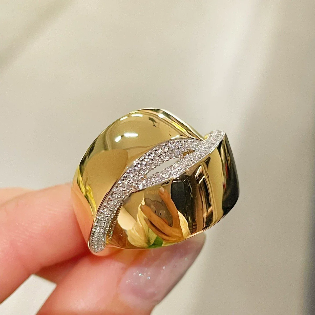 Кольцо с цирконом в стиле ретро из серебра 925 пробы для тяжелой промышленности, высококачественные ювелирные изделия с позолотой 18 карат для женщин — идеальная годовщина