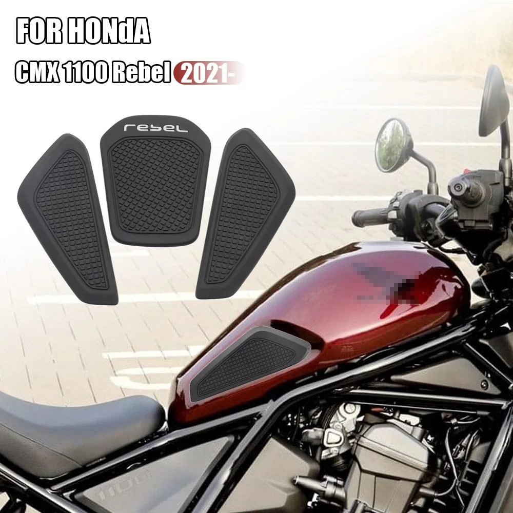 

CMX1100 Non-slip Side Fuel Tank Stickers Waterproof Pad Rubber Sticker For Honda REBEL 1100 Rebel1100 CMX 1100 2021-