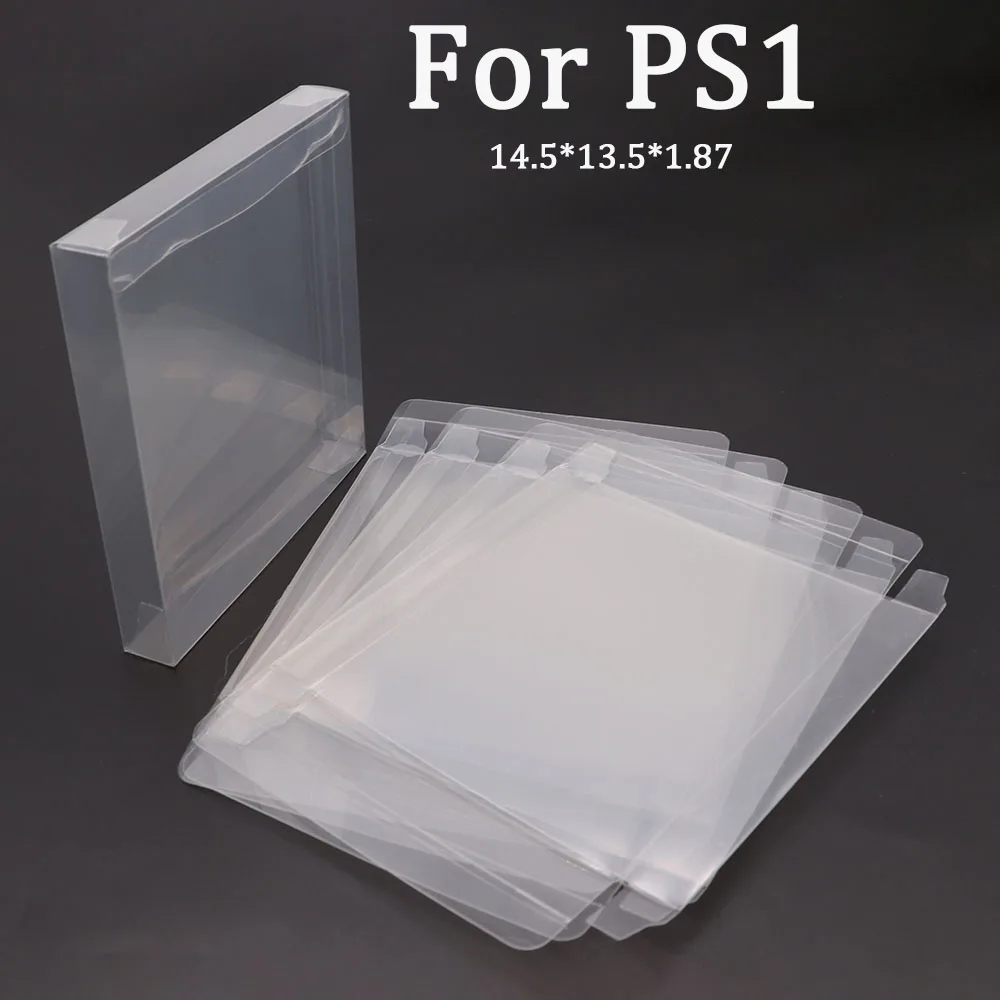 2/5/10/pc/Lot Transparent Clear PET Plastic Box Protector Case Sleeve Cover For PS1 Boxed Games Cartridge Box