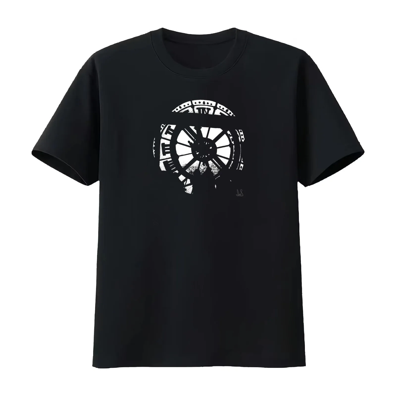 Musée d'Orsay Clock T-Shirt Summer Casual Cotton Tee Oversized Streetwear Tops Vintage Graphic Print Loose Fit Short Sleeve