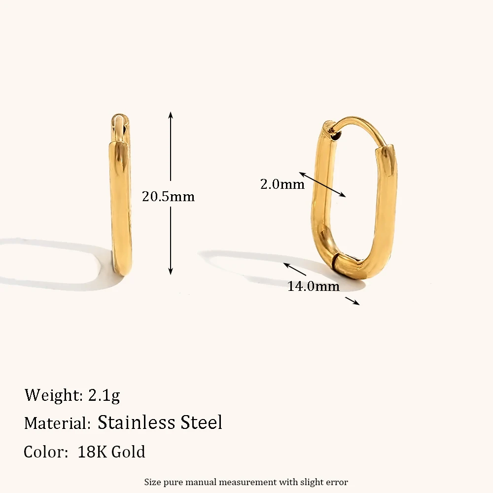 La. Muses Simple Fashion Stainless Steel Hoop Earrings For Women 2024 Unique Luxury Jewelry And Accessories