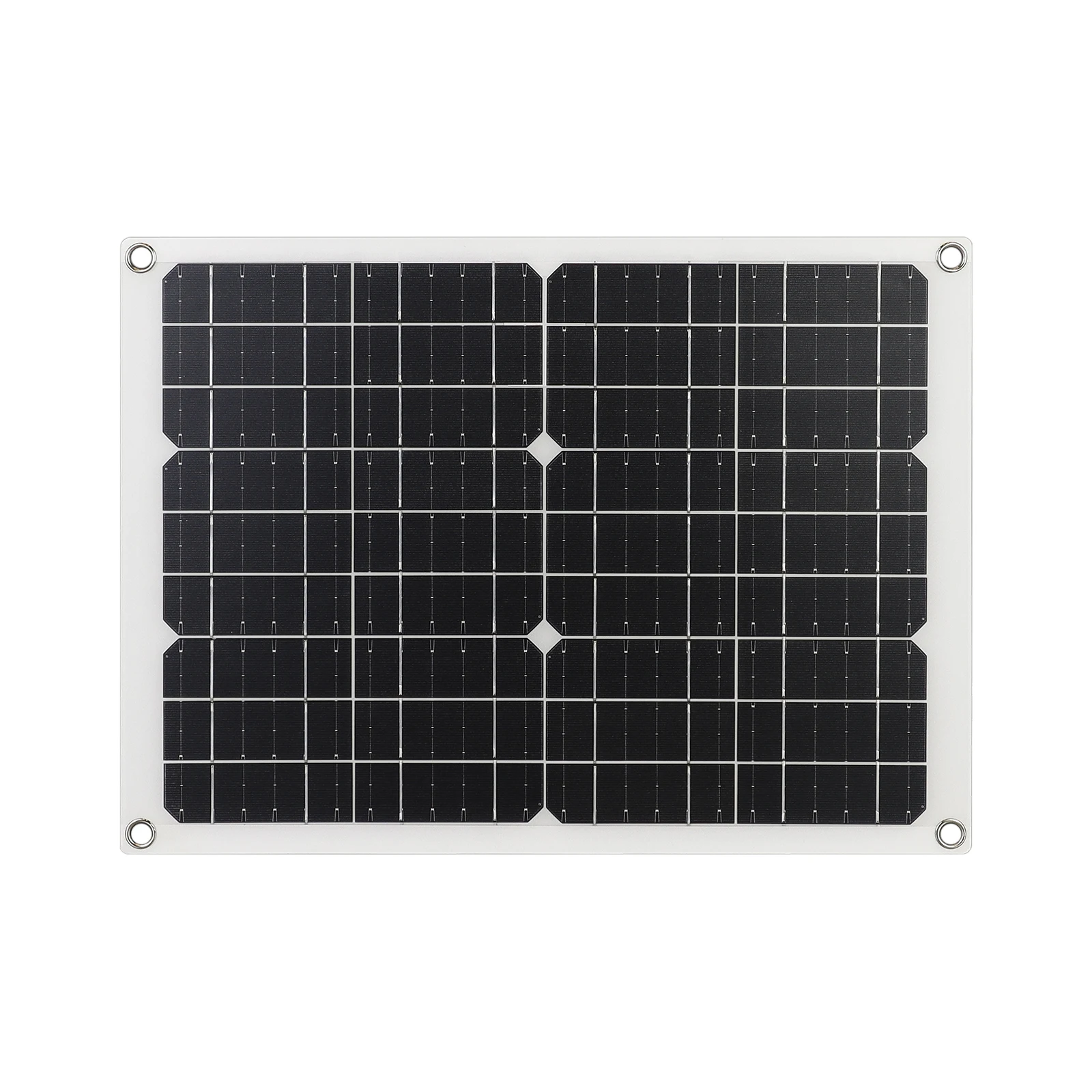 PowMr 20W flexibles monokristallines Solarpanel, unterstützt bis zu Serieanschluss, PET-EVA-verkapselt, wasserdicht, langlebiges Solarpanel für Wohnmobile, Autos, Boote, Camping, Zuhause,