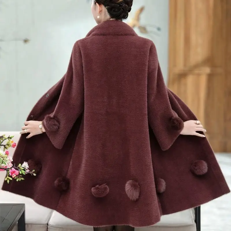 

New Hot Sale Middle-aged Mother Knit Sweater Cardigan Jacket 2024 New Button Elegant Women Sweater Coat Female Windbreaker T98