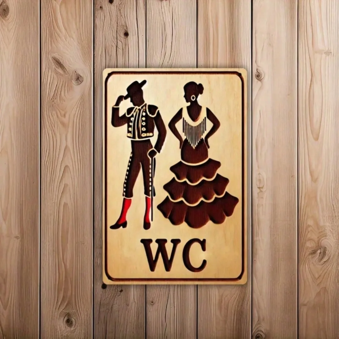 "Wc" Wall Sign Meta…