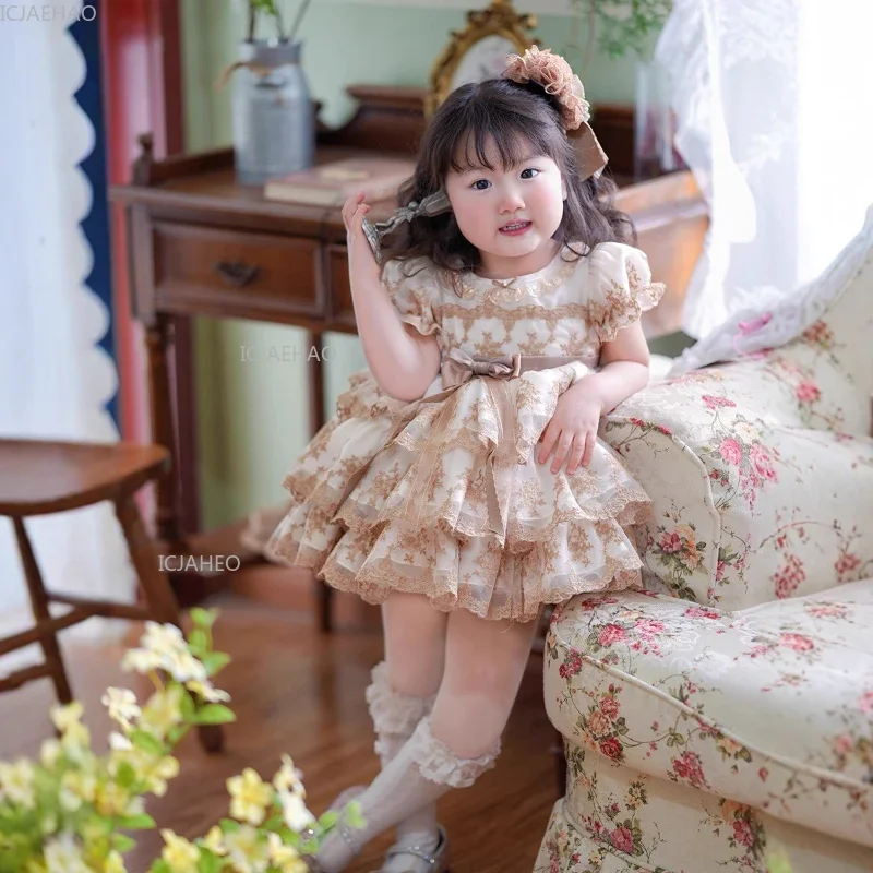 فستان بناتي للأطفال من التول منتفخ ملابس لحفلات أعياد الميلاد وحفلات أميرات للأطفال الصغار في السنة الأولى فساتين صيفية تنكرية