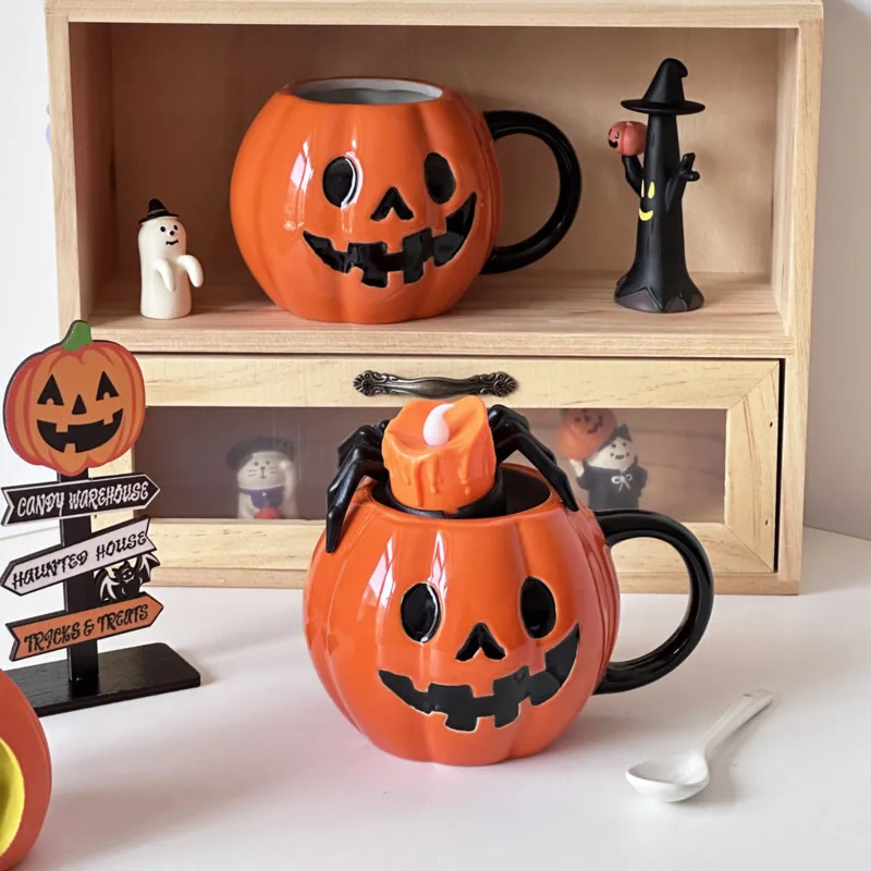 Popular Halloween Pumpkin Expression Design Mug Creative Ghost Cute Tentacle Home Milk Coffee Cup Holiday Party Exquisite Gift