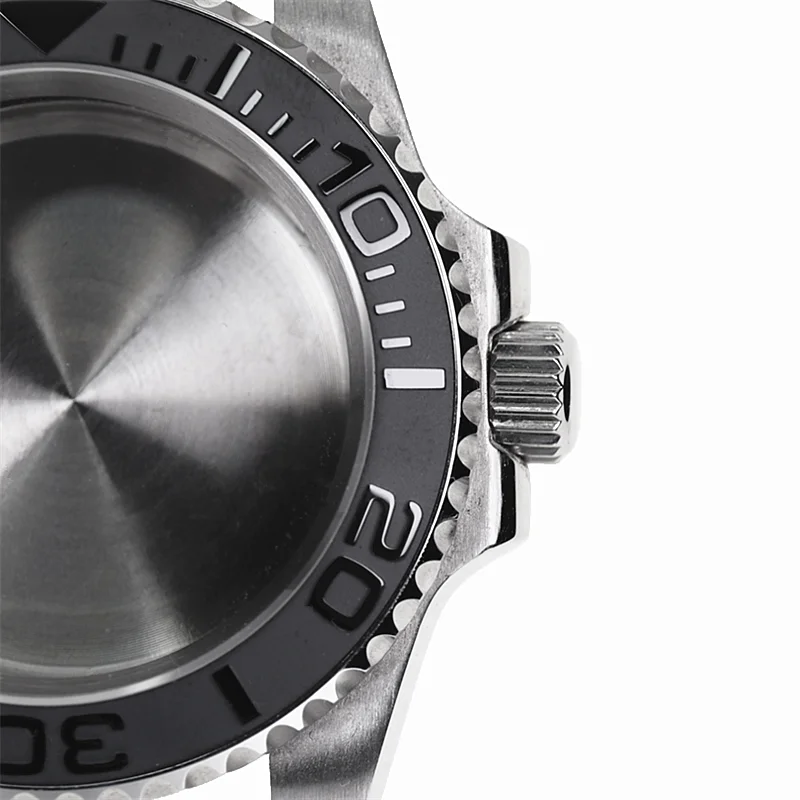 Silver Yacht Design Style Case with Sapphire Crystal Water Resistant for NH35 Nh36 Nh34 Automatic Mechanical Movement Watch Case - Image 5