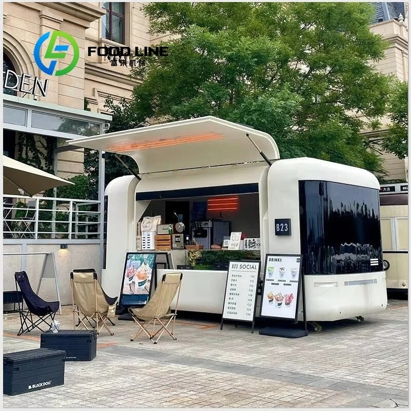 Customized Stainless Steel Food Truck Mobile Pizza BBQ Ice Cream Cart Street Catering Restaurant Vendor Kiosk