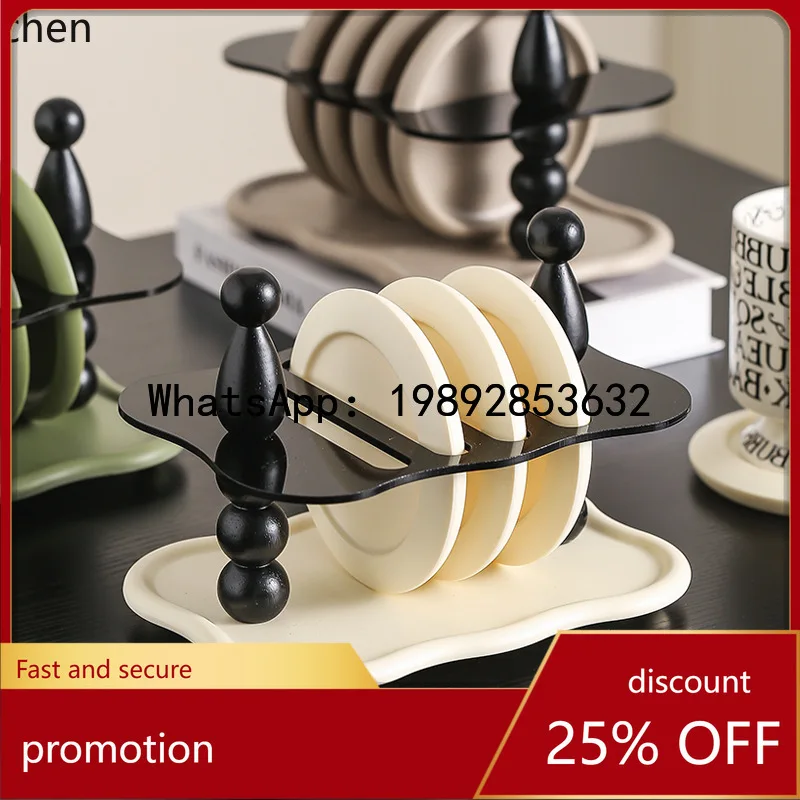 ZZ design anti-scalding coaster storage rack, high-end housewarming gift, water cup insulation pad