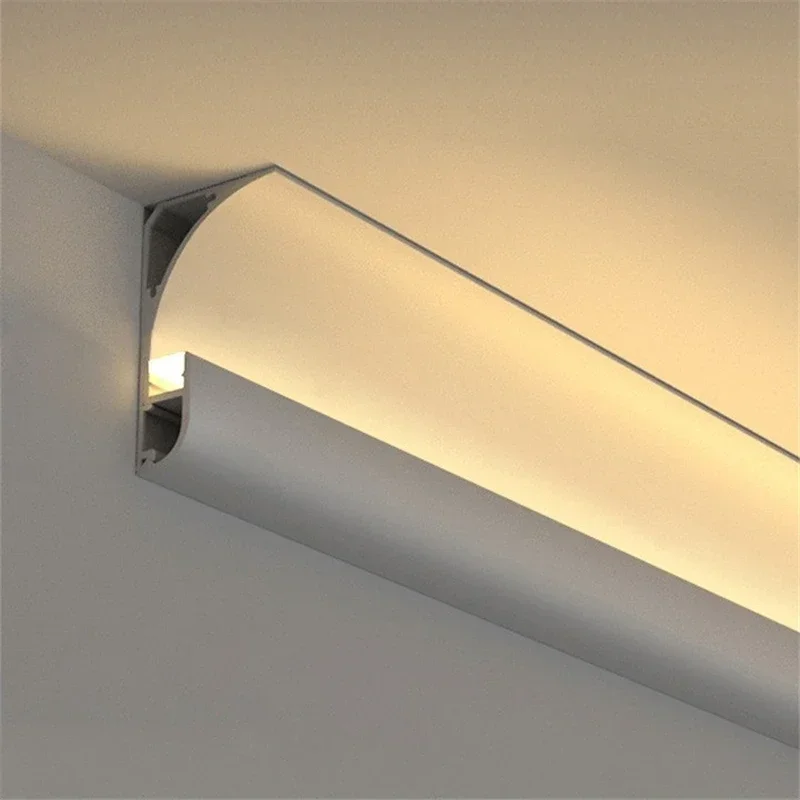 

Home room top corner decoration light Aluminum Profile Ceiling lights Hidden Decor Linear Bar Strip Lamps Backlit Reflector Line