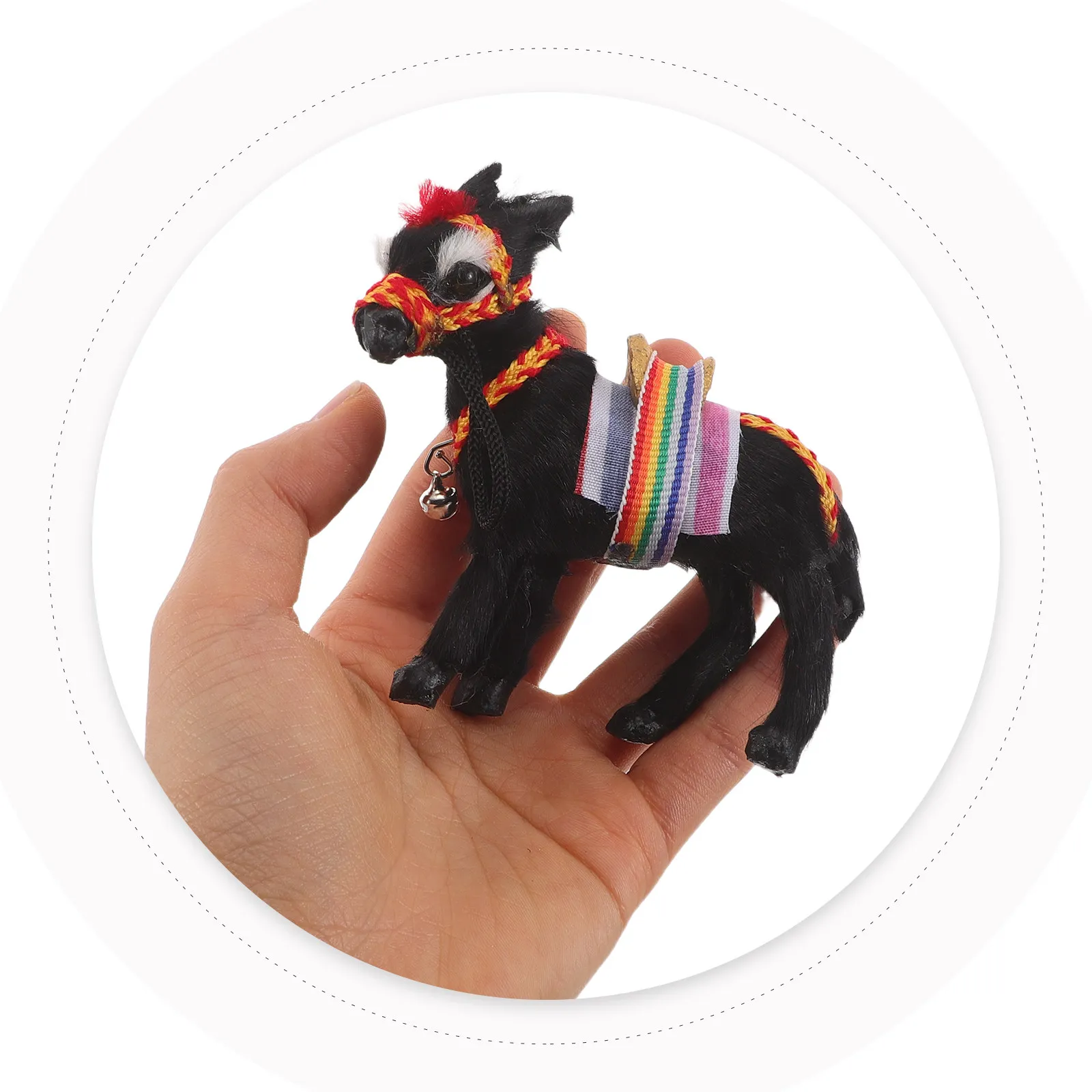 

Мягкая игрушка-ослик, реалистичная, обнимаемая, для декора детской, для убаюкивания, черная имитационная фигурка для дома