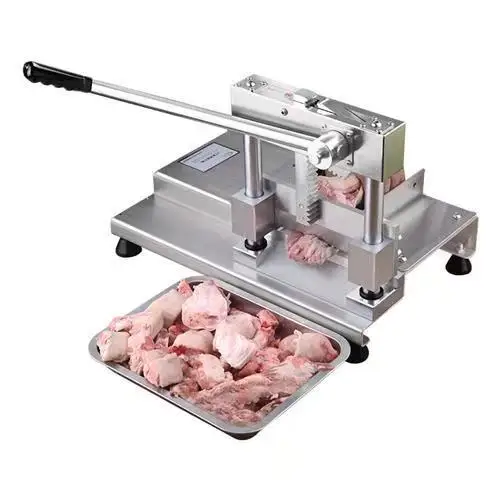 Commercial Stainless Steel Manual Bone Cutting Machine Fresh Frozen Meat Cutter For Chicken Poultry Cuts For Home Kitchen Use
