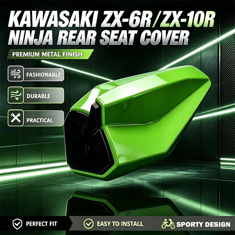 For Kawasaki ZX-6R ZX 6r Rear Seat Cover New Motorcycle Passenge Rear Seat Cover Fairing ZX6R 2019 2020 2021 2022 2023 2024 2025