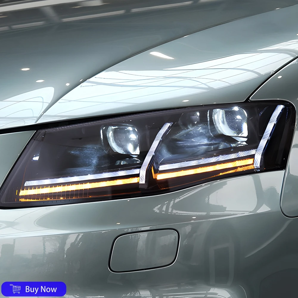 

Для Audi A4 B8 2009-2012 стиль автомобильные передние фонари в сборе обновление высокого качества динамический мигающий светодиодный двойной объектив проектора аксессуары