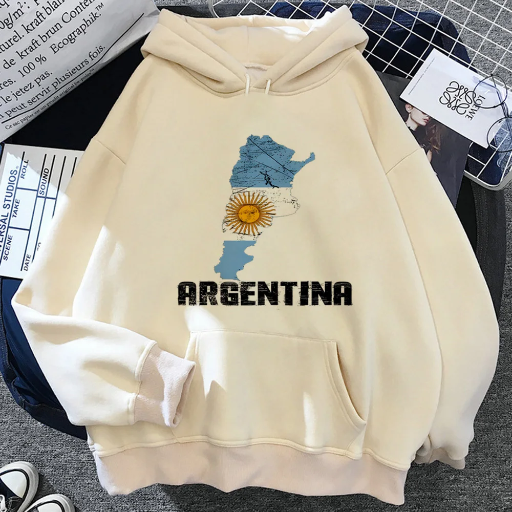 

Argentina hoodie patterned harajuku clothes for teens kawaii streetwear women tracksuits modern style manga harajuku youthful