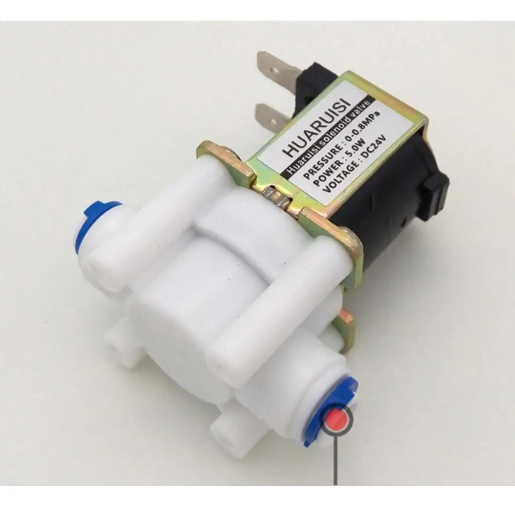 24V DC Electric Solenoid Valve Copper Flow Controller Quick Connect for Pure Water Dispenser and Pipe System
