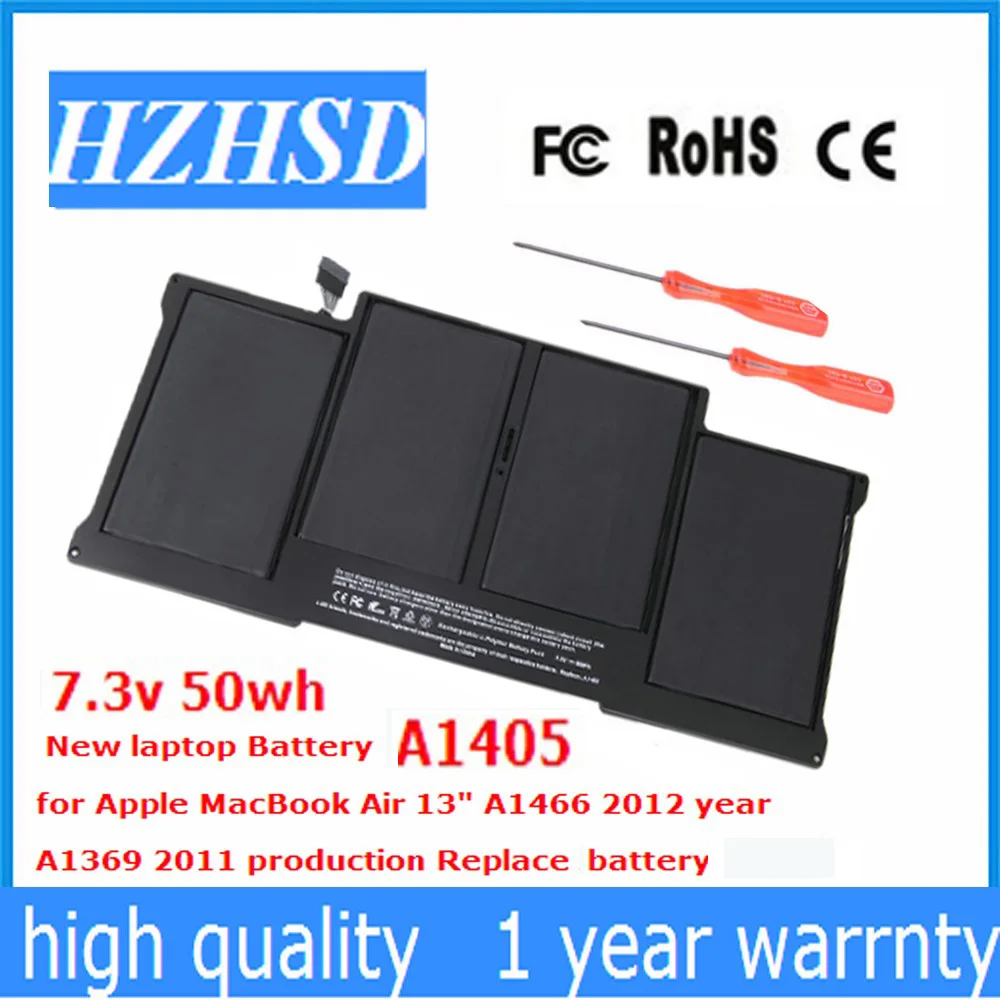 

7.3v 50wh New Original A1405 laptop Battery for Apple MacBook Air 13" A1466 2012 year A1369 2011 year MC965 MC966 MC965