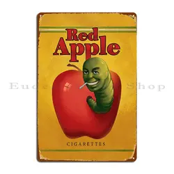 Red Apple Cigarettes Metal Plaque Club Party Cinema Iron Designing Tin Sign Poster