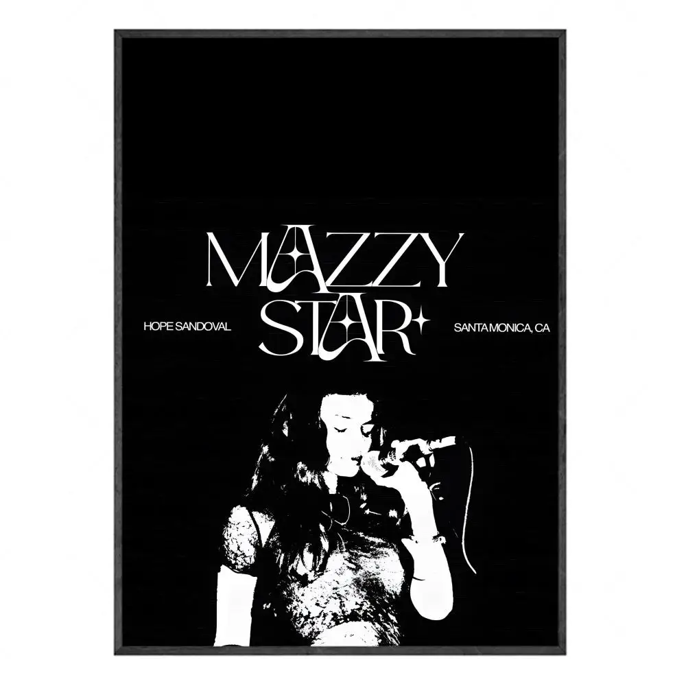 Punk Band Mazzy Star Painting Calligraphy Poster Print Modern Decor Room Home Decor Canvas Art Pictures Home For Living Room