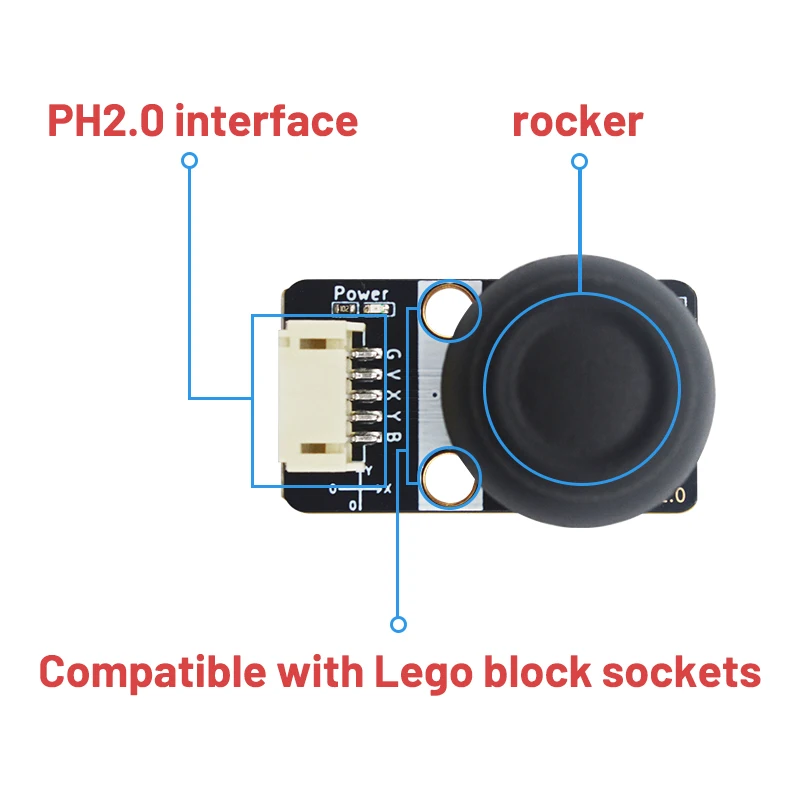 Three axis button joystick module sensor PS2 game joystick control lever electronic building block module ph2.0 interface