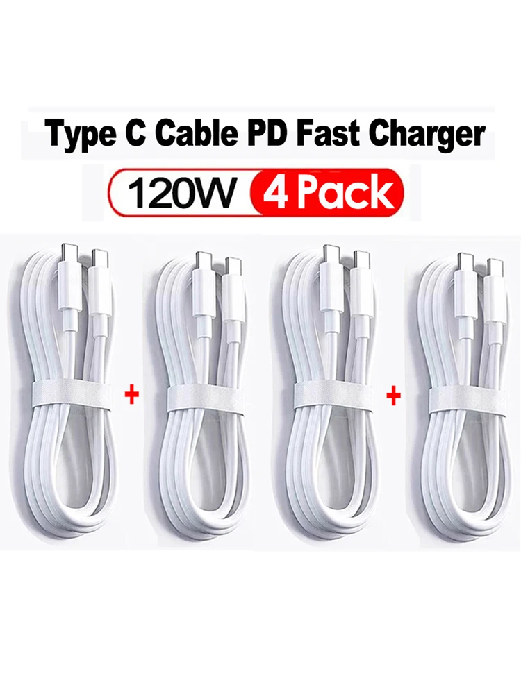 NNBILI 3-4Pcs 100W USB Typ C Zu USB C Kabel USB-C PD Schnelle Lade Schnelle ladegerät Draht Kabel Für Samsung Xiaomi Typ-C USBC Kabel – Detail 1