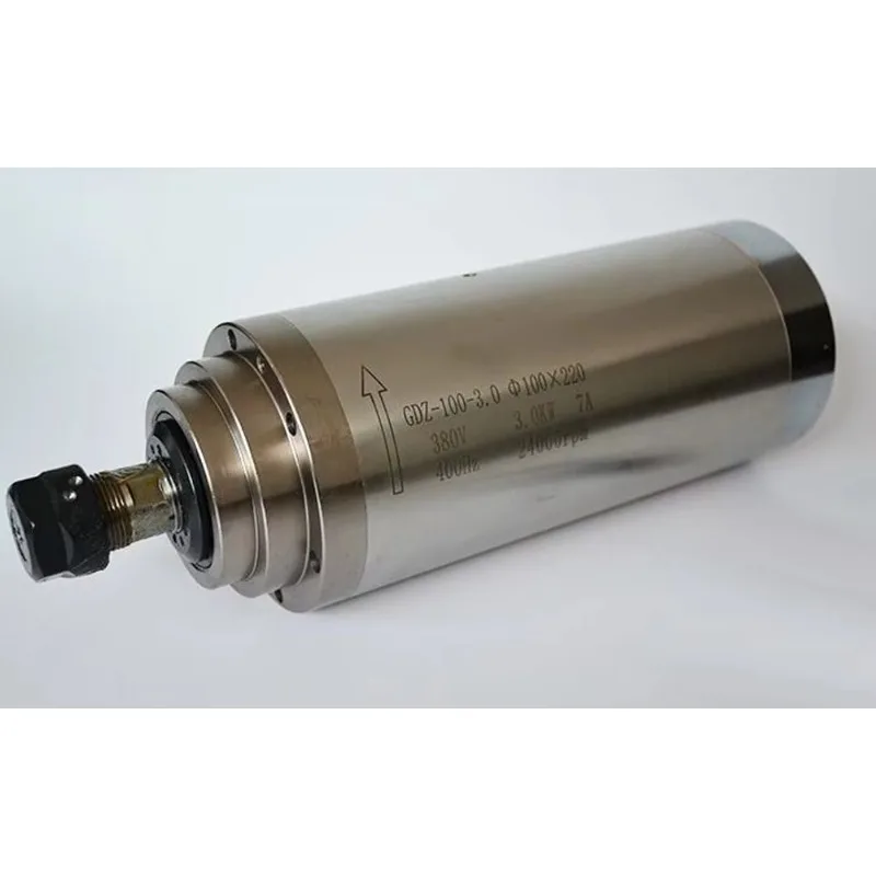 GDZ100-3.0 3-Bearing 24000r/min 3KW Water Cooled ER20 Spindle Motor CNC Router
