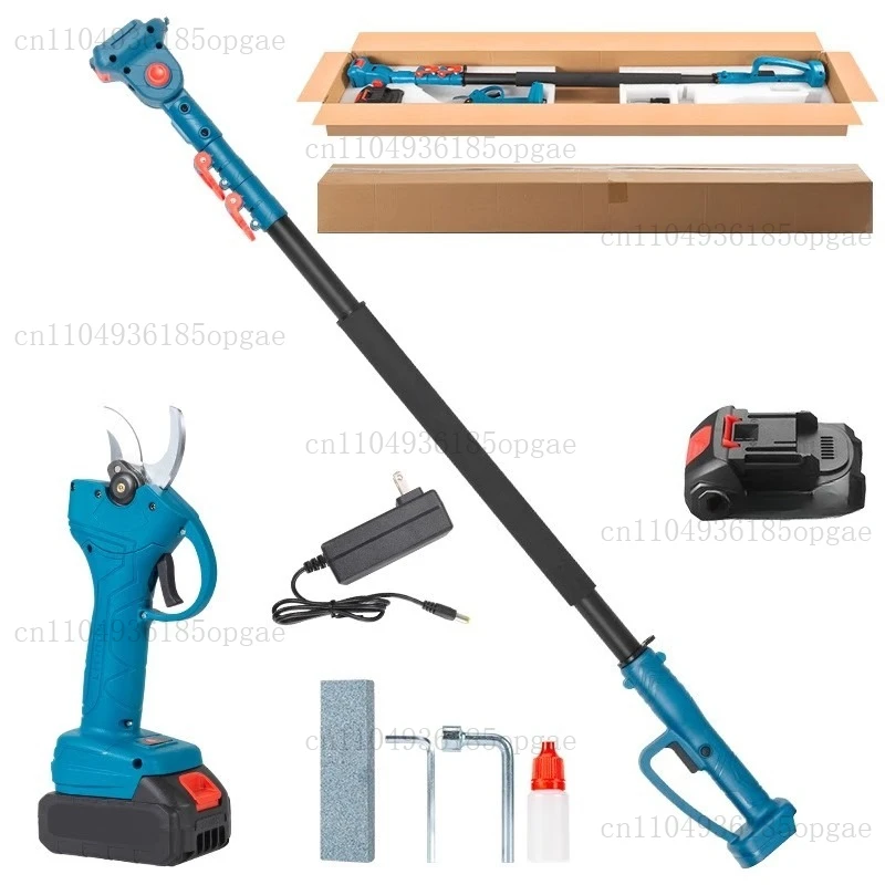 Electric pruning shears prune branches to lengthen