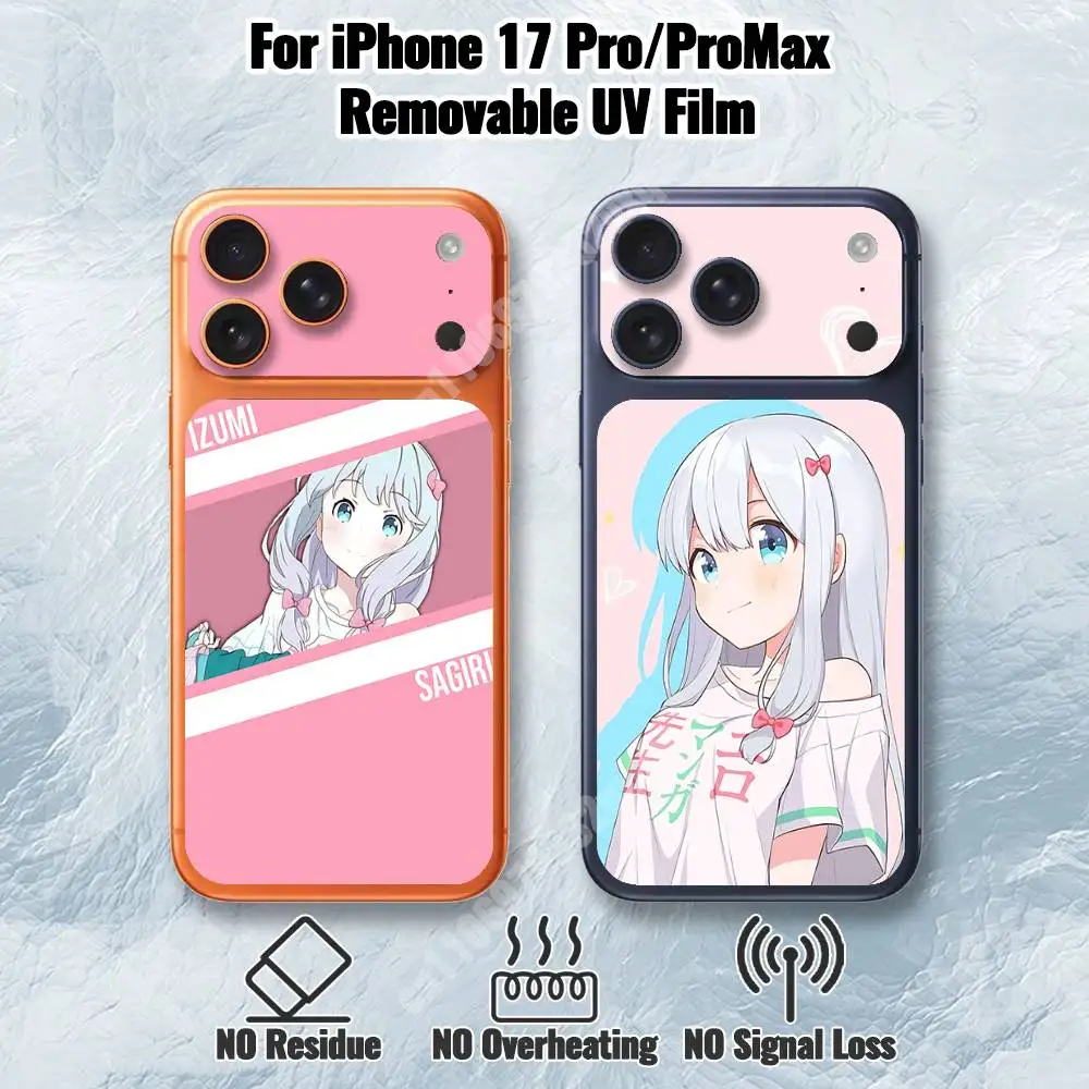 

Izumi Sagiri Anime Removable UV Film for iPhone 17 Pro 17 ProMax HD Decal Skin
