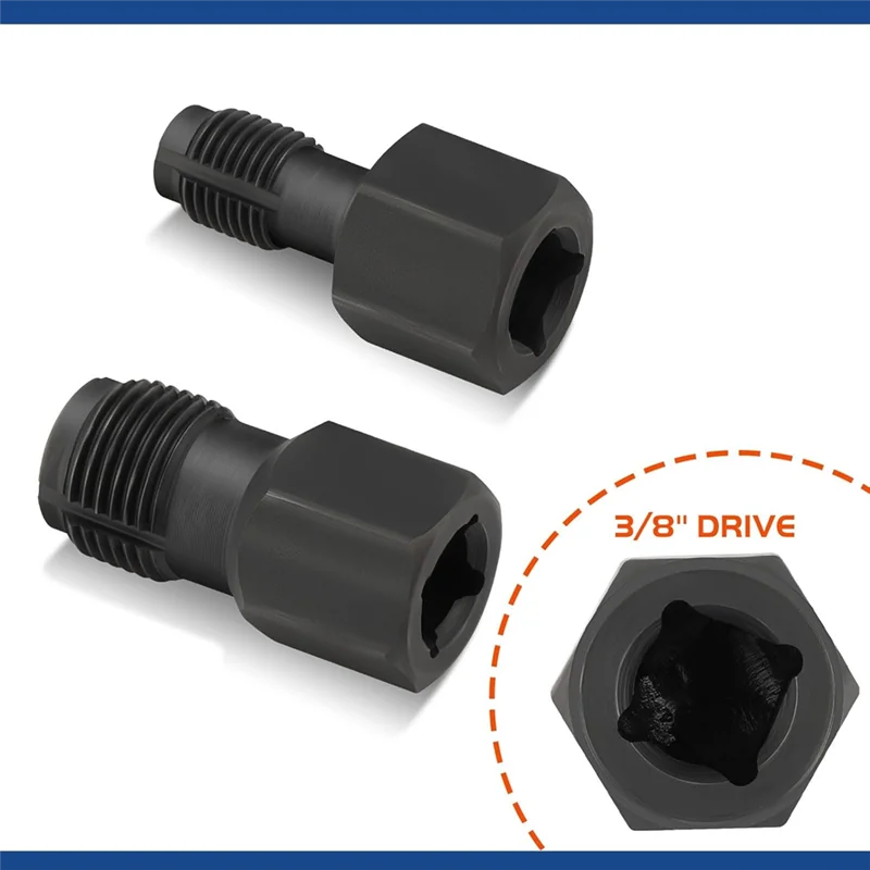 ABBO-Professional 5-Piece O2 Sensor Socket And Thread Chaser Set For Efficient Sensor Removal
