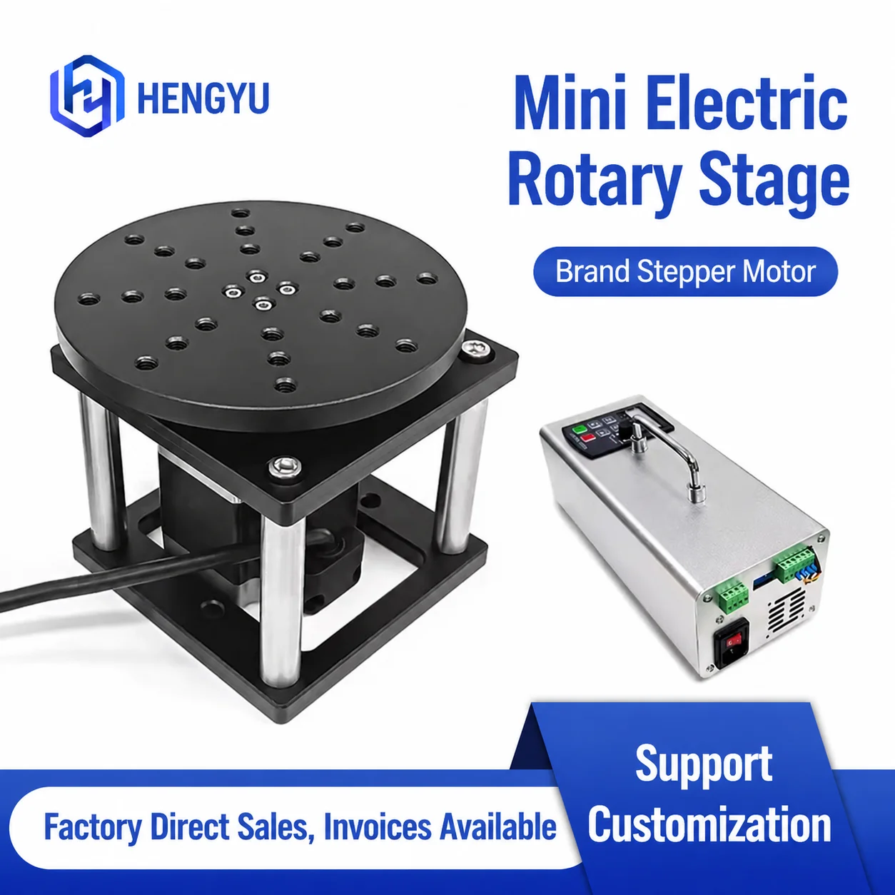 HYDZT57 120mm Small Electric Rotary Platform Detection Table for Laser Marking and Coding
