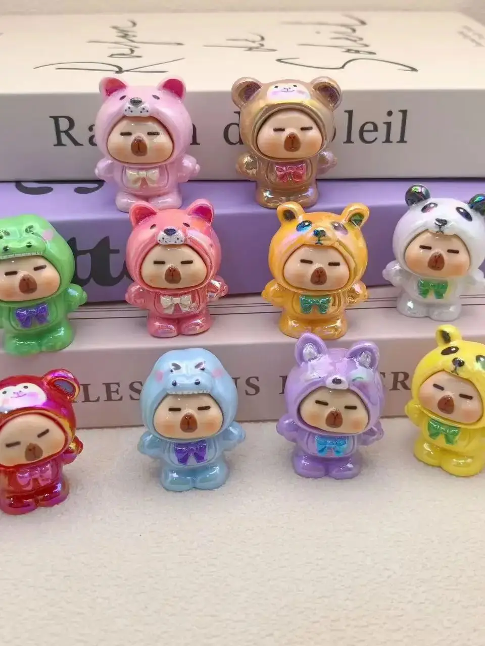 

Colored Electroplated Lipped Animal Figurine DIY Series Cute Cartoon Resin Desktop Trendy Plaything Kids Blind Bag Toy