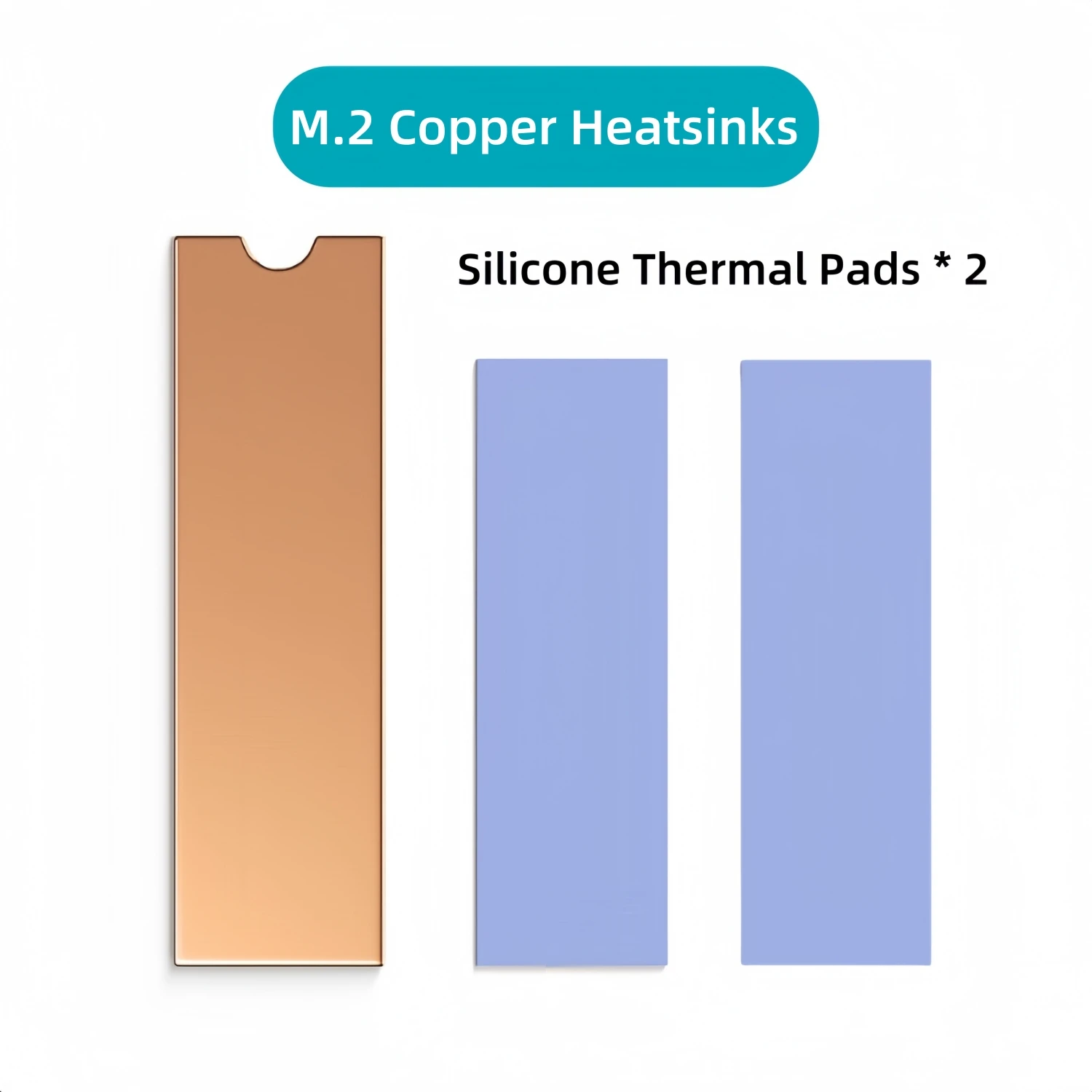 M.2 NVMe SSD Heatsink 2280 HDD Hard Disk Heat Sink Pure Copper Radiator with 2PCS Thermal Pad For Laptop Computer Accessories