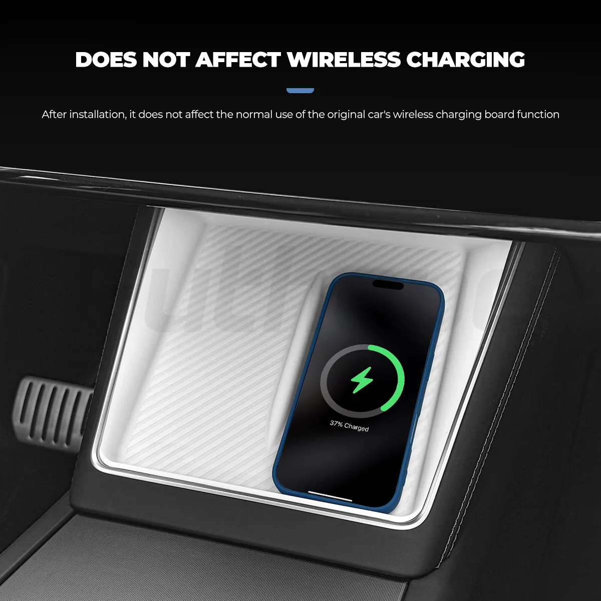 Futhope Kabelloses Lade-Silikonpad für Tesla Model Y Juniper Model YL Staubdichter Schutz Auto-Dekoration – Detail 2