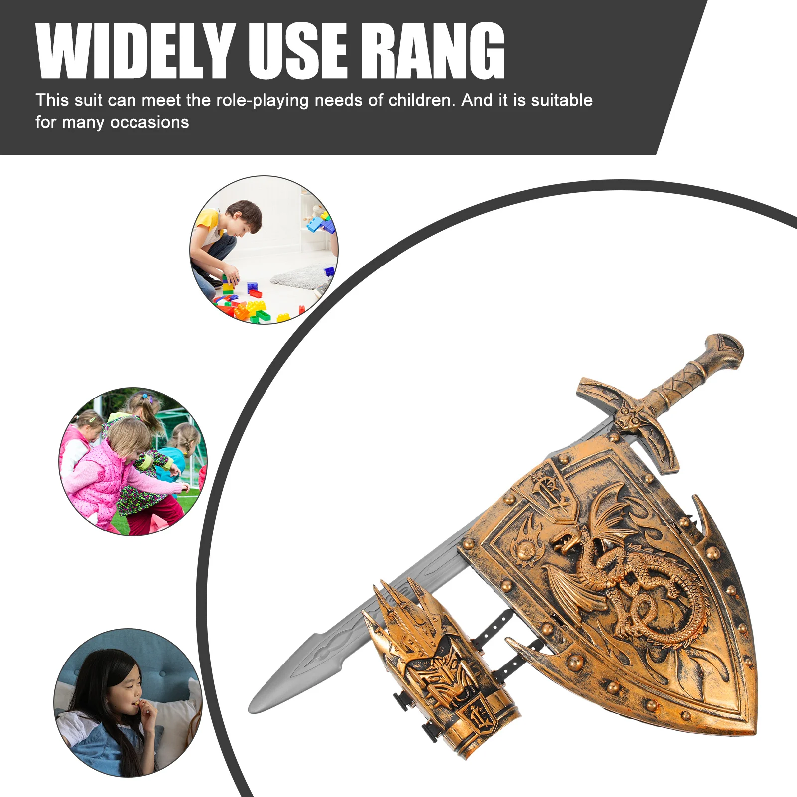 

1 комплект детского боевого костюма, комплект детских ролевых игр, реквизит для косплея, аксессуары для выступлений